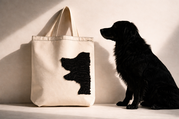 Tote bag contour dog