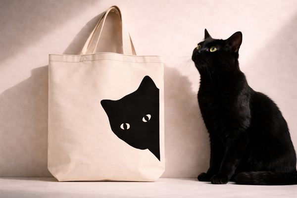 Tote bag contour cat