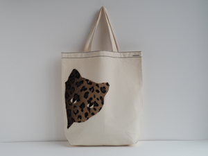 Linnen tas leopard