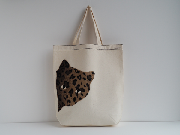 Linnen tas leopard